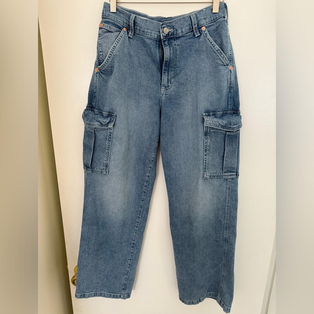 GAP Women's Blue Cargo Jeans